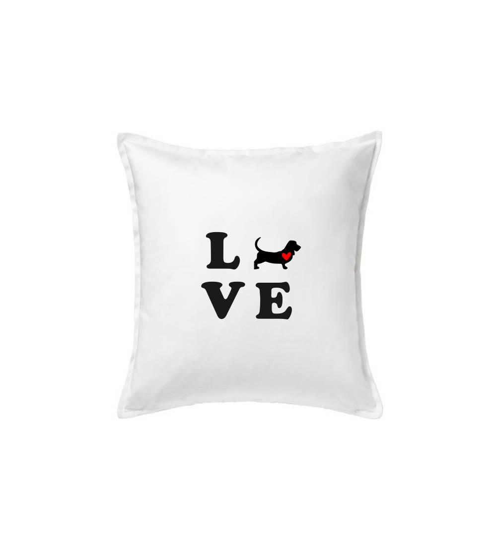 Baset na tričku - Baset love - Vankúš 50x50
