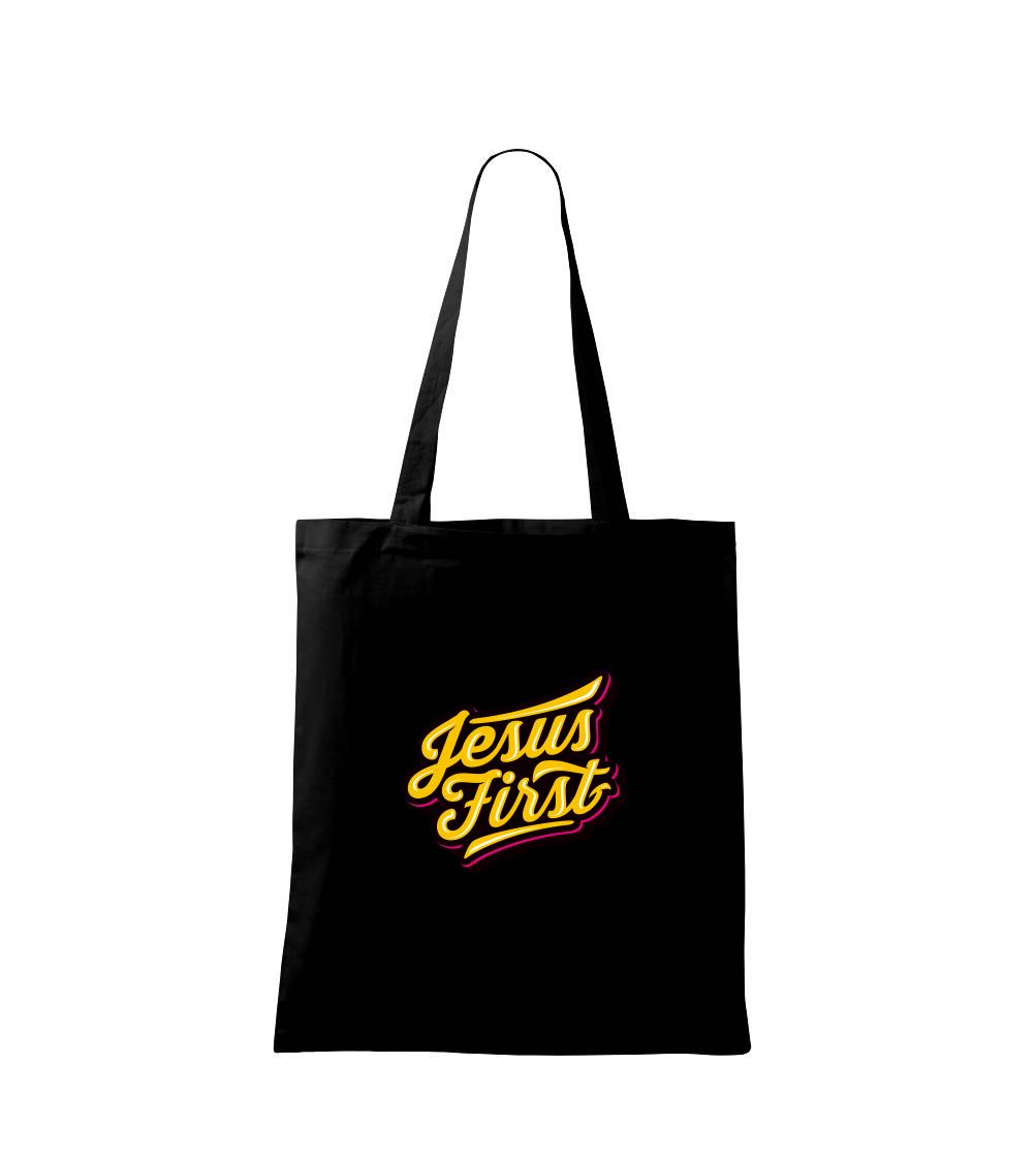 Jesus first žltý nápis