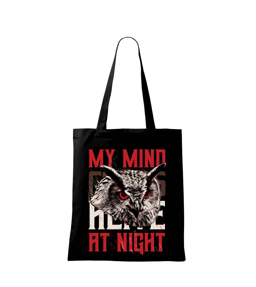 Tričká so zvieratami - Owl night - Taška bavlnená