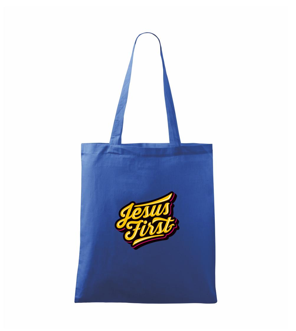 Jesus first žltý nápis