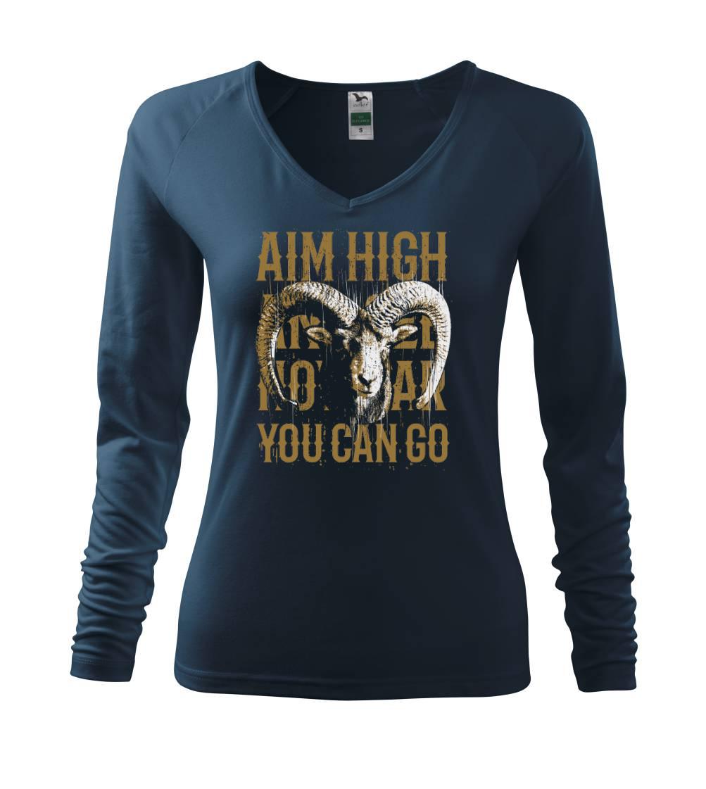 Tričká so zvieratami - Goat high - Tričko dámske Elegance