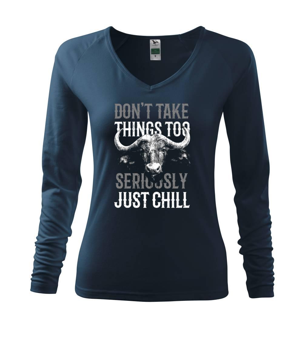 Tričká so zvieratami - Buffalo chill - Tričko dámske Elegance