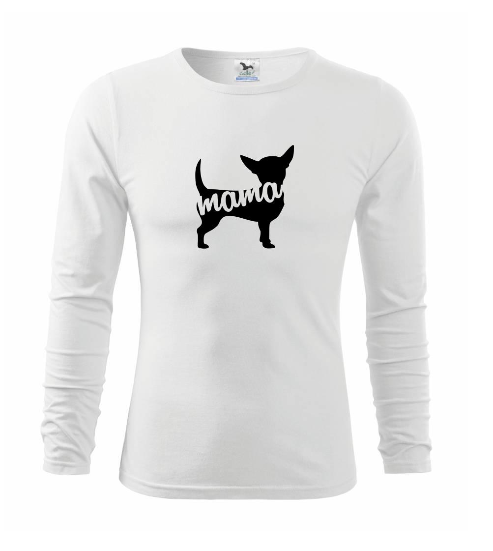 Čivava - Čivava mama obrys - Tričko detské Long Sleeve