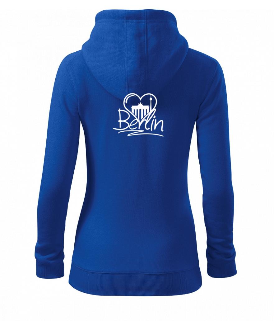 Tričká Nemecko - Berlin Love nápis - Mikina dámska trendy zipper s kapucňou