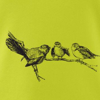 Vtáčiky na vetve maľované