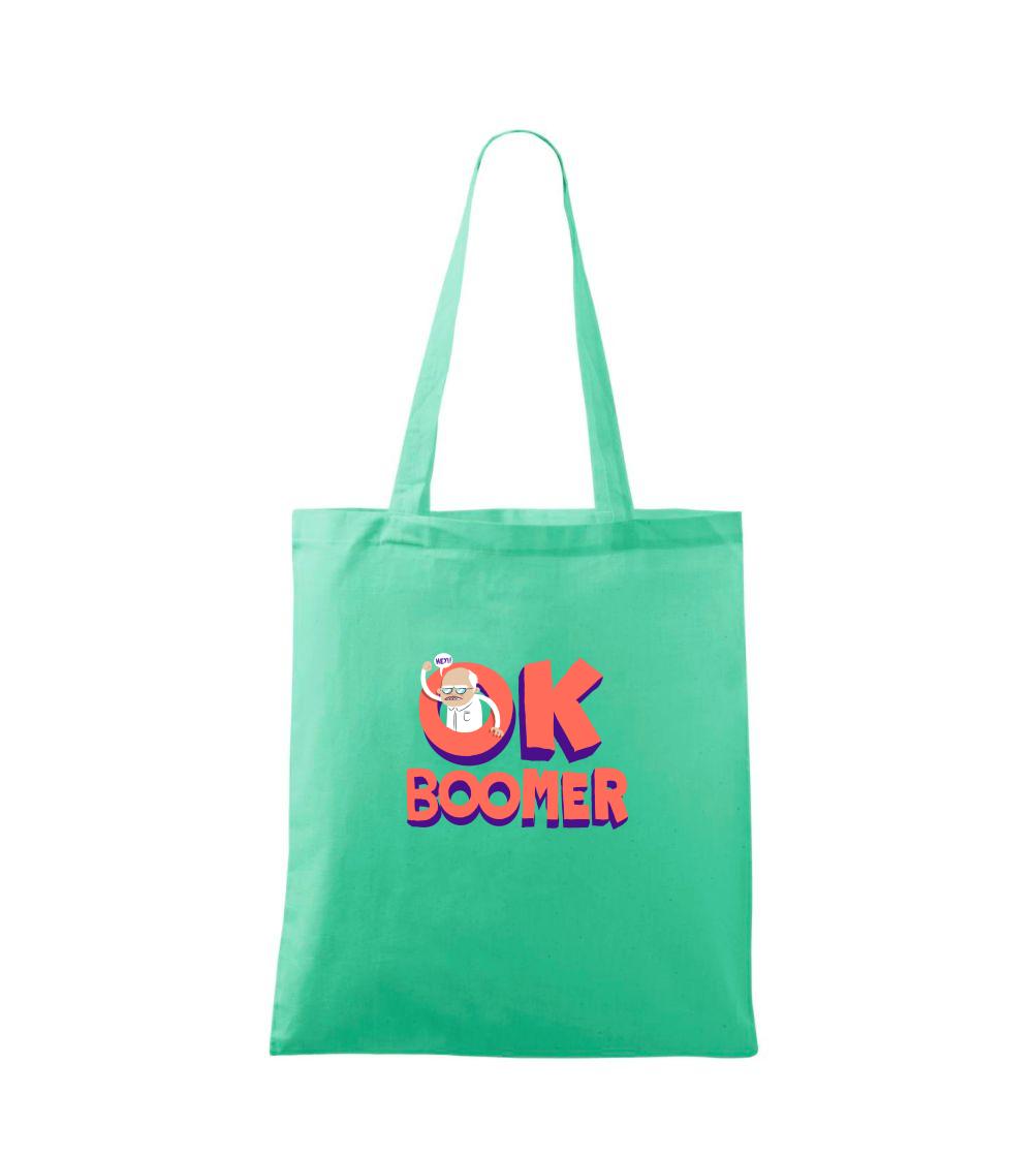 Tričká na párty - Ok boomer dedo - Taška bavlnená