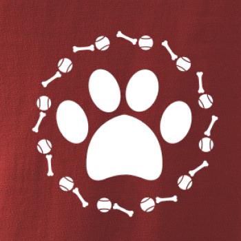 Labka lopta kosť pes