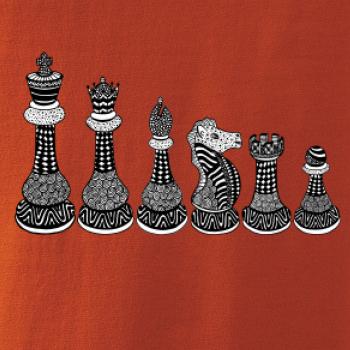 Šachové figúrky v rade - kreslené Šachové figúrky v rade - kreslené