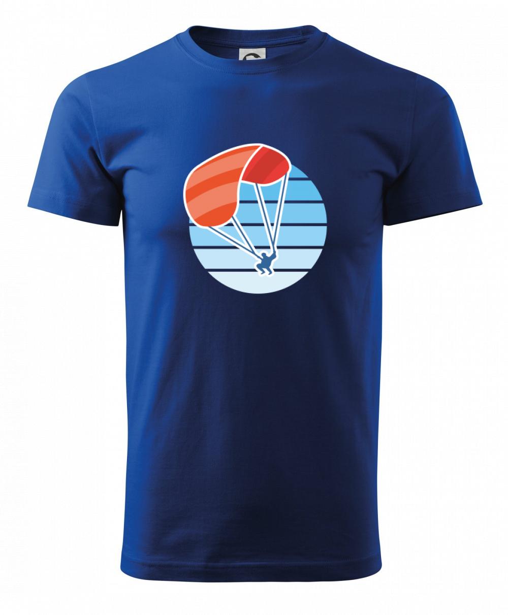 Paragliding oranžový v modrom koliesku Paragliding oranžový v modrom koliesku