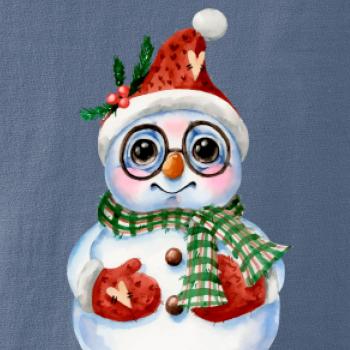 Snehuliak kreslený s okuliarmi