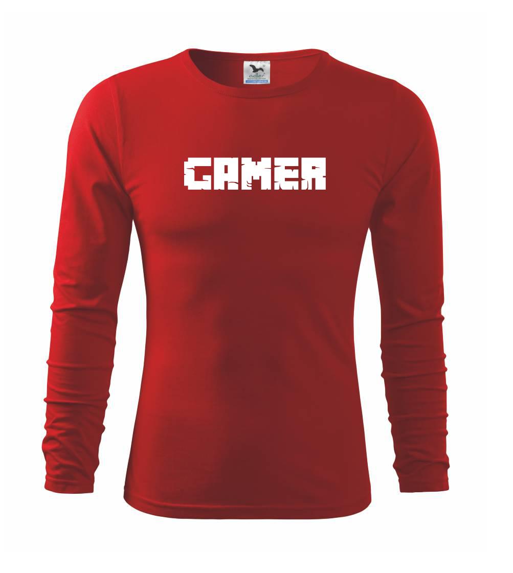 Tričká pre ajťákov - Gamer nápis - Tričko s dlhým rukávom FIT-T long sleeve