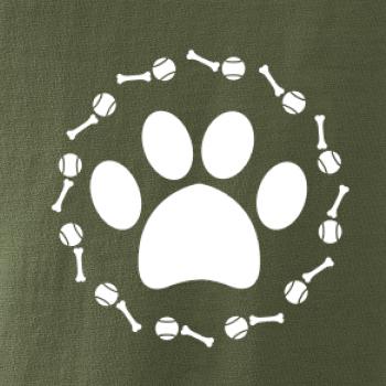 Labka lopta kosť pes