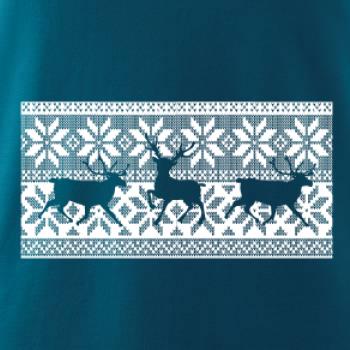 Jeleň vo vianočnom vzore
