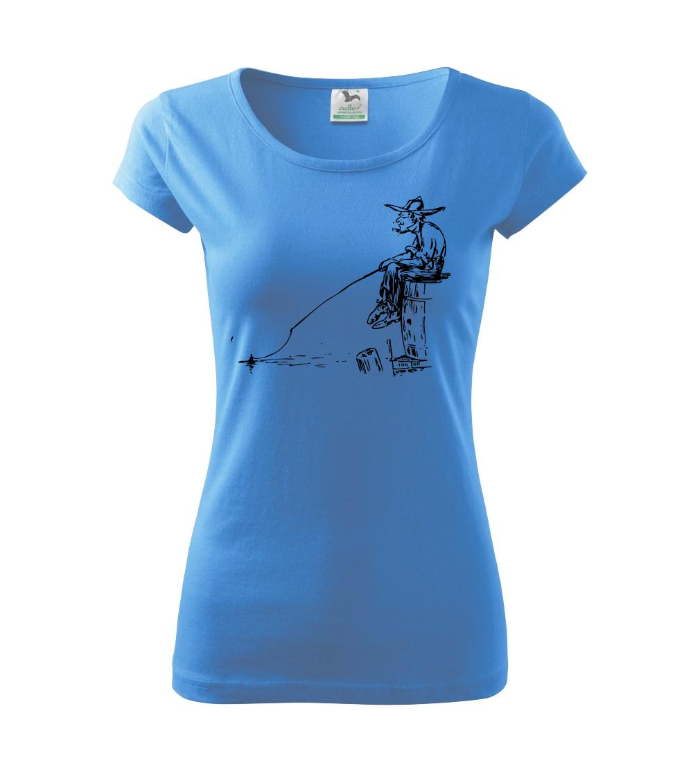 Kreslený rybár na pni Kreslený rybár na pni