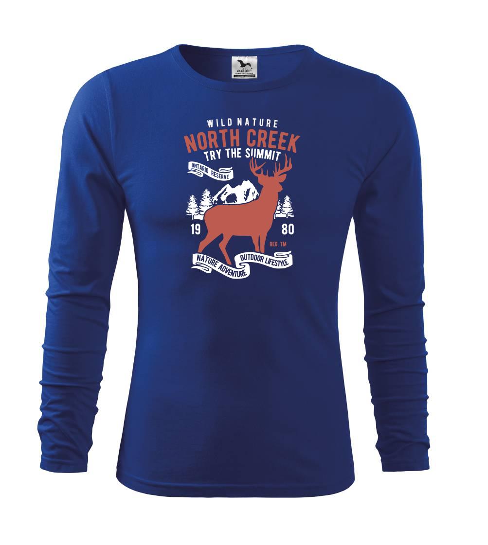 Trička pre cestovateľov - North Creek Deer Nature - Tričko detské Long Sleeve