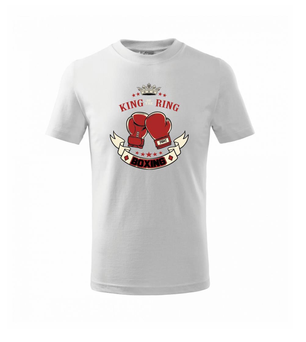 Tričká na box - King of the Ring - dve rukavice   - Tričko detské bavlnené