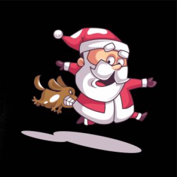 Santa so zahryznutým psom