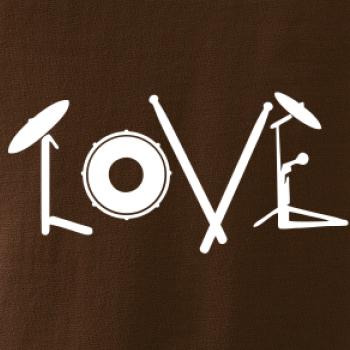 Love bubeník nápis