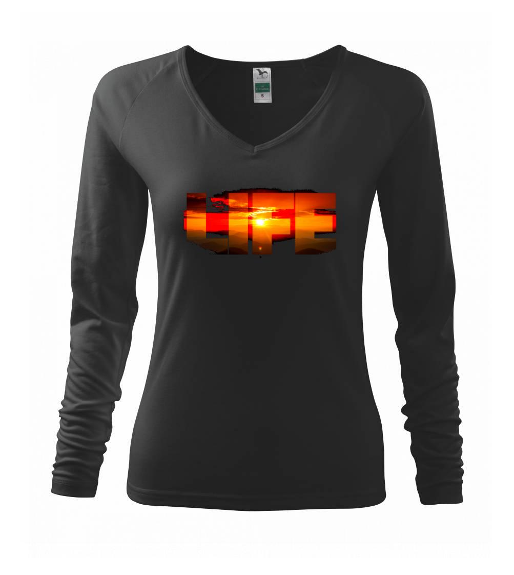 Trička pro horolezcov - Hory - life nápis - Tričko dámske Elegance