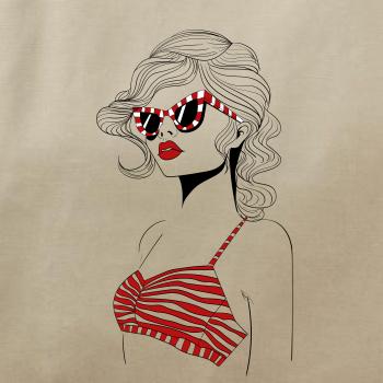  Dievča s červenými plavkami