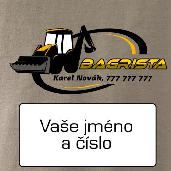 Bagrista v kruhu - vlastný nápis Bagrista v kruhu - vlastný nápis