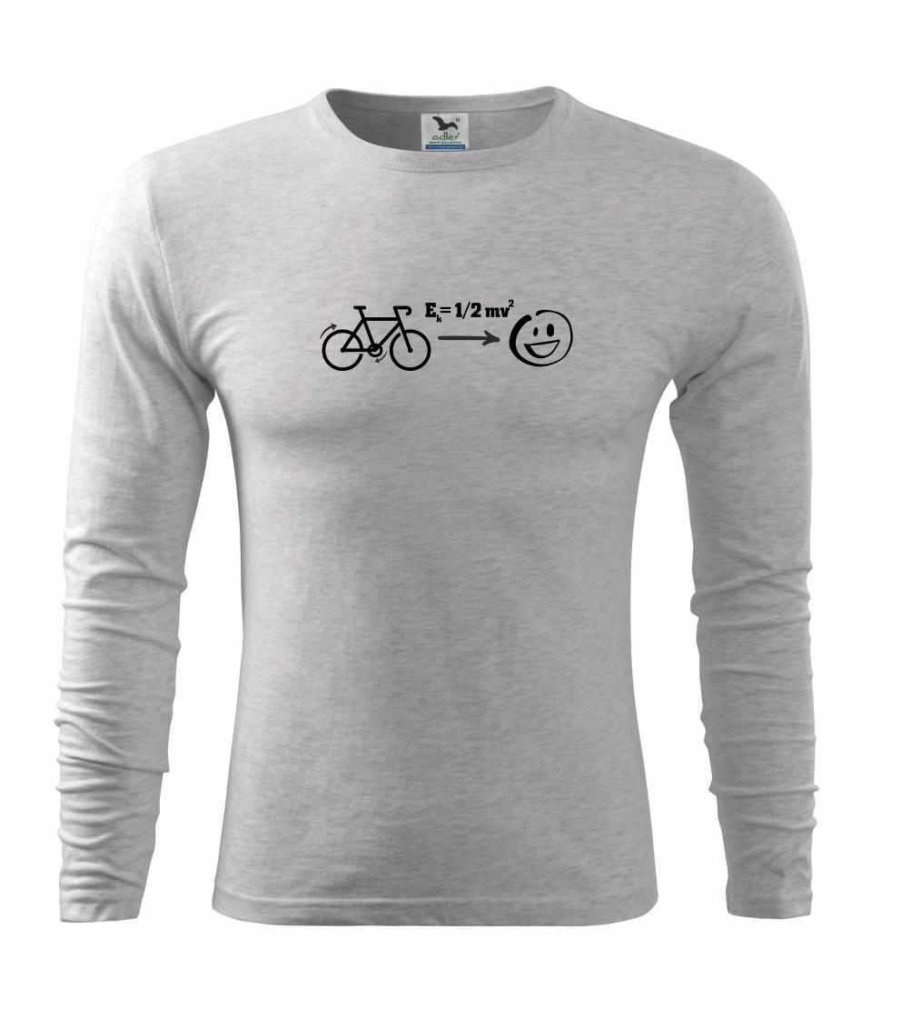 Tričko ako darček pre cyklistu - Kinetická energia kolo - Tričko s dlhým rukávom FIT-T long sleeve