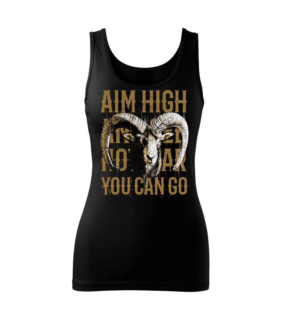 Tričká so zvieratami - Goat high - Dámske tielko