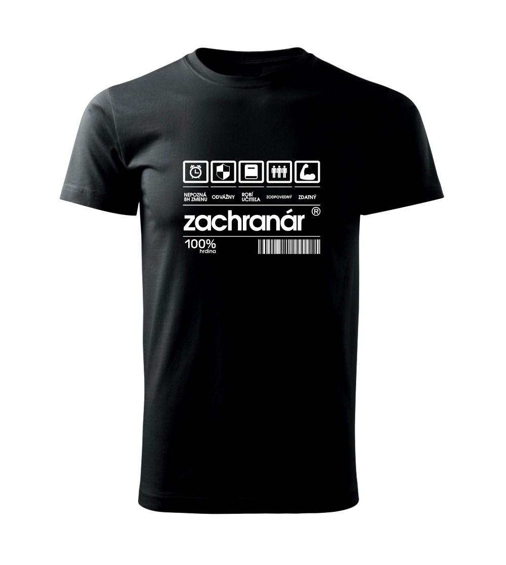 Tričká a mikiny pre záchranárov a lekárov - Kvalitné oblečenie pre zdravotníkov - Čiarový kód - zahranár - Tričko extra veľké  (5-8XL)