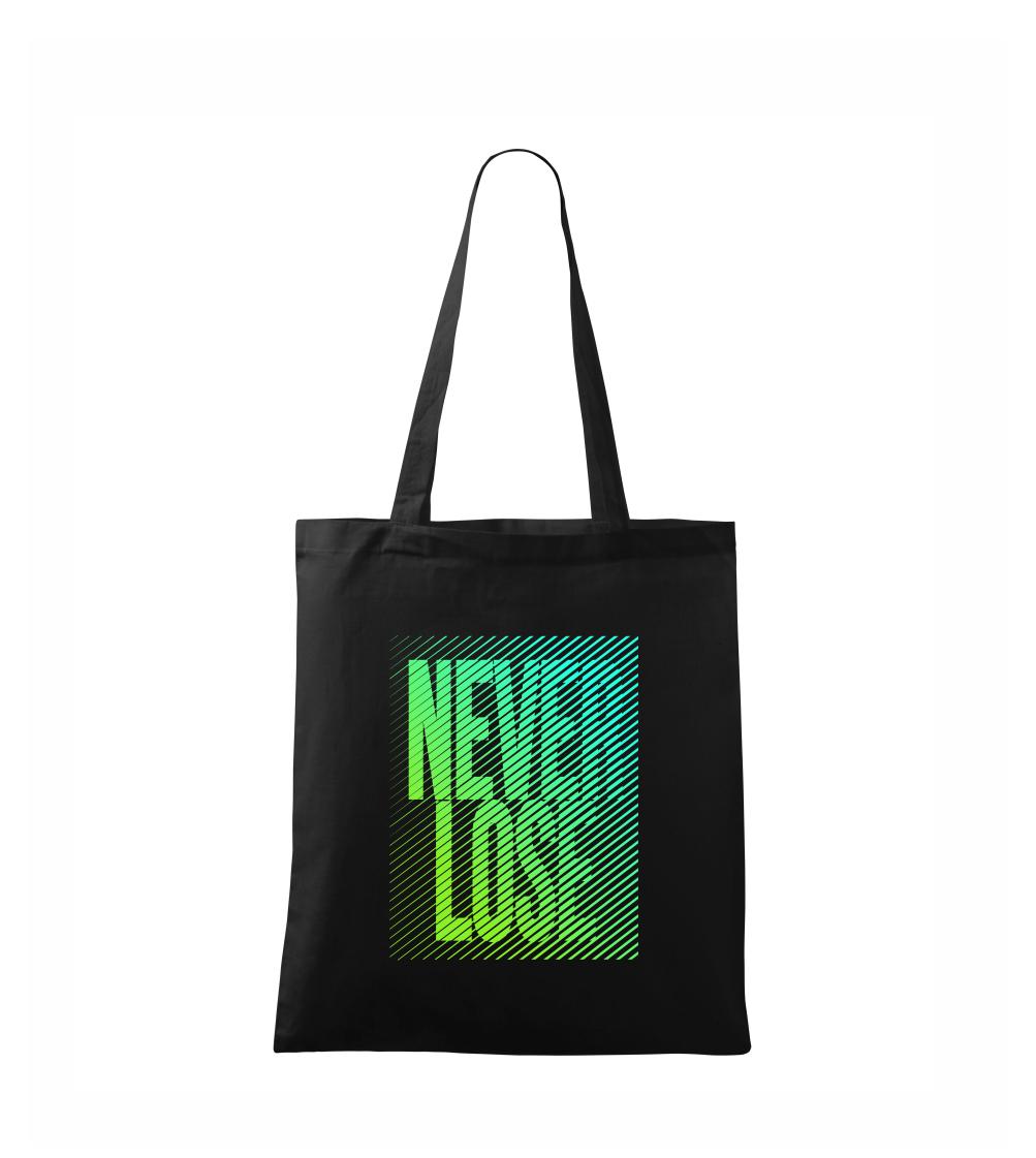 Tričká pre bežcov - Never lose zelená - Taška bavlnená