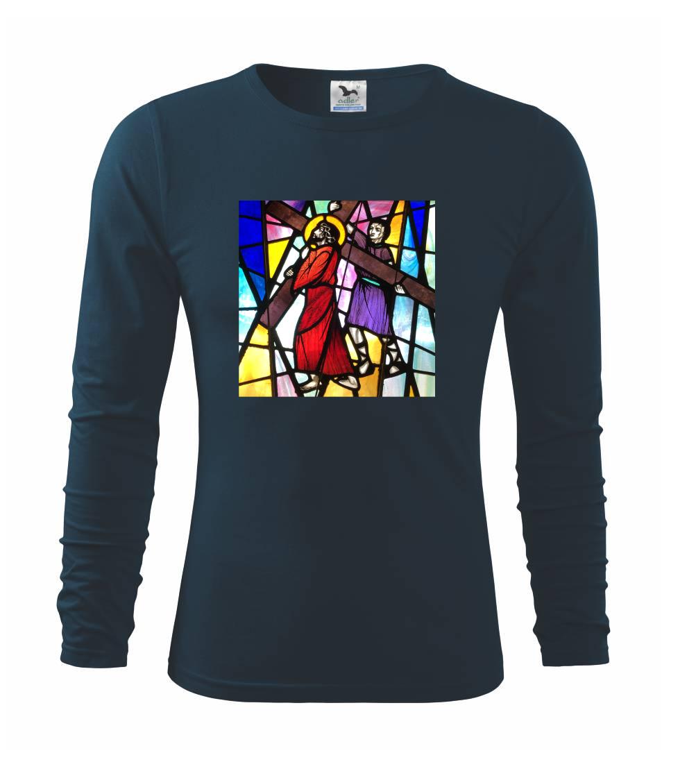 Vitráž - Ježiš a kríž Vitráž - Ježiš a kríž