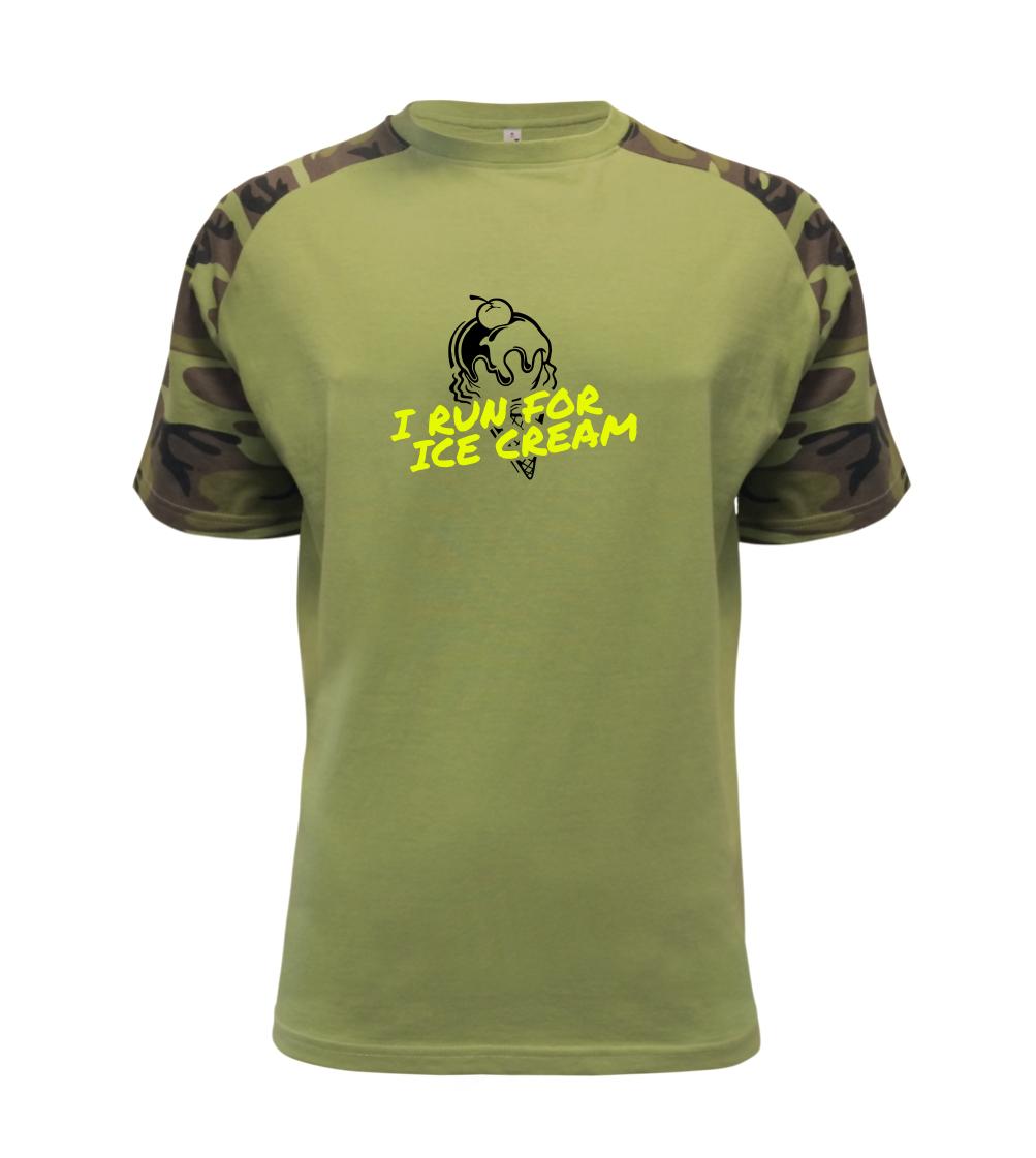 Tričká pre bežcov - I Run for Ice Cream - Raglan Military