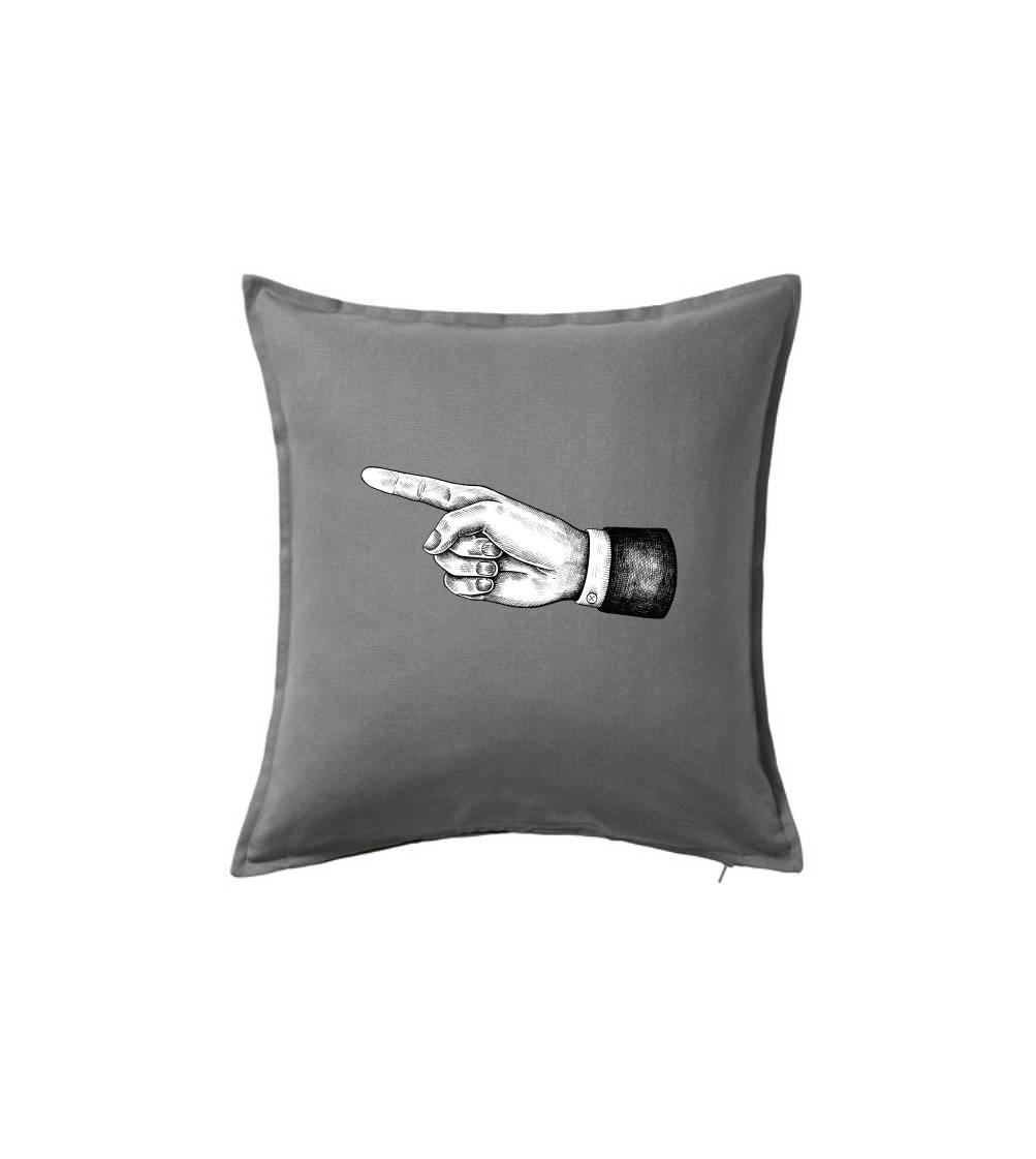 Grafické tričká - Ruka ukazujúca smer - Vankúš 50x50