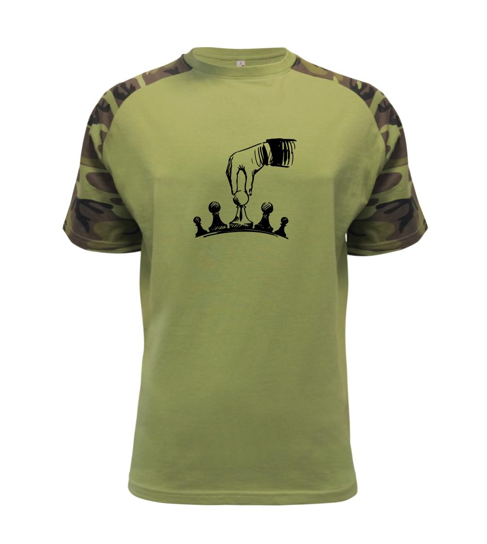 Tričká a mikiny so spoločenskými hrami  - Šach - ruka - Raglan Military