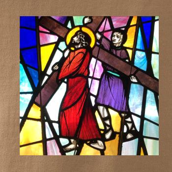 Vitráž - Ježiš a kríž Vitráž - Ježiš a kríž