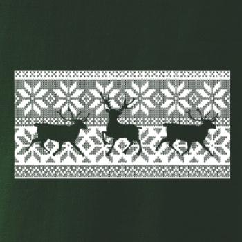 Jeleň vo vianočnom vzore