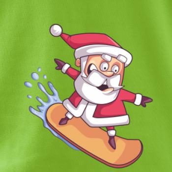 Santa jazdiaci na snowboarde