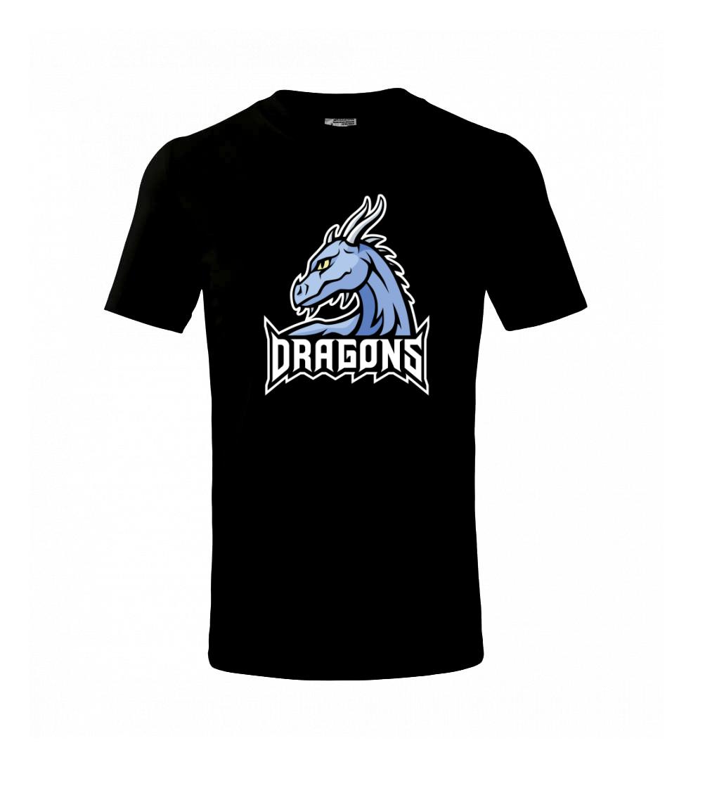 Grafické tričká - Dragons - logo týmu modrá (Hana-creative) - Tričko detské bavlnené
