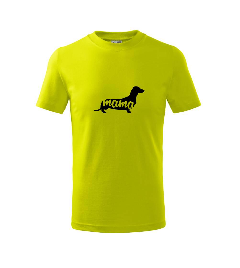 Jazvečík krátkosrstý mama obrys