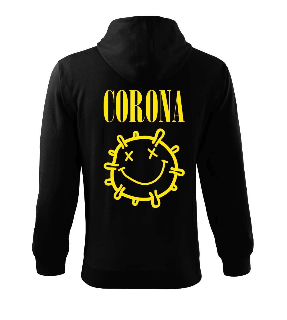 Corona žlté logo - Mikina s kapucňou na zips trendy zipper