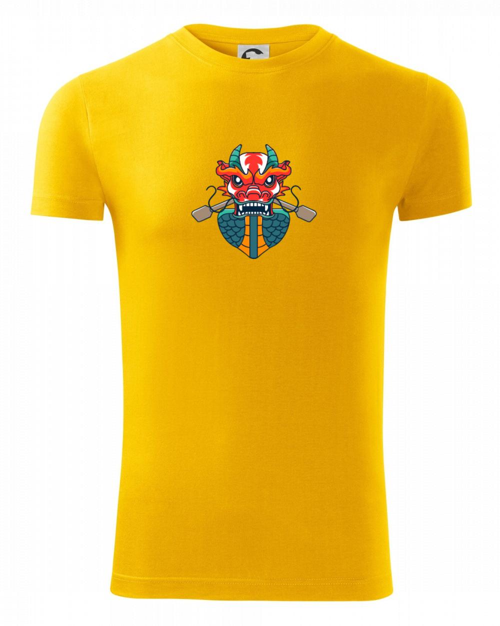 Vodácke tričká - Dračia loď spredu - Viper FIT - Pánske zúžené tričko