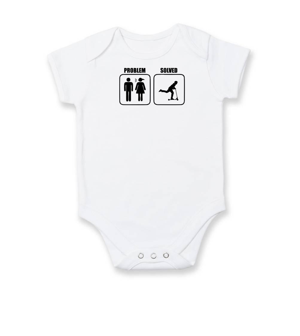 Tričká na kolobežku - Problém kolobežka - Body dojčenské s krátkym rukávom