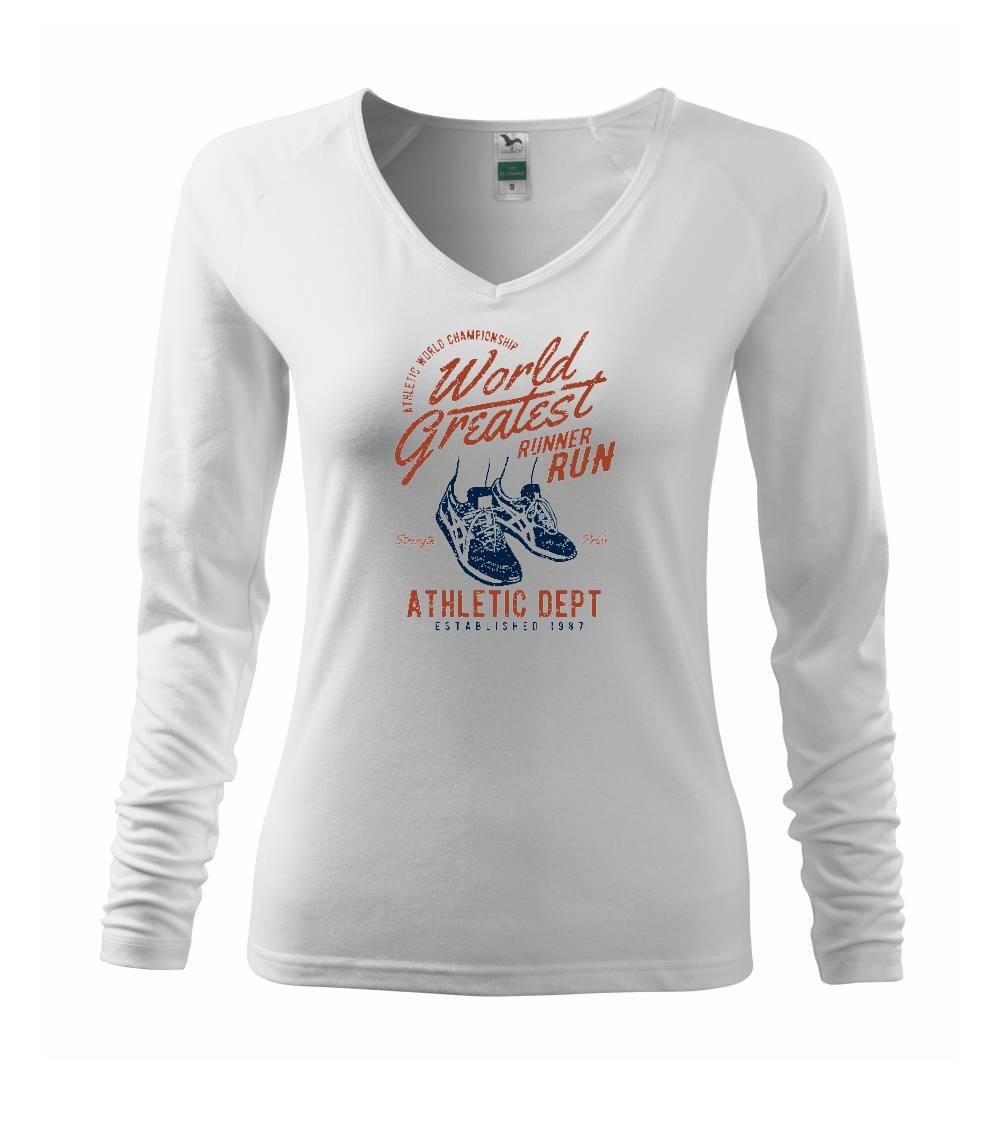 Tričká pre bežcov - World Greatest Runner - Tričko dámske Elegance