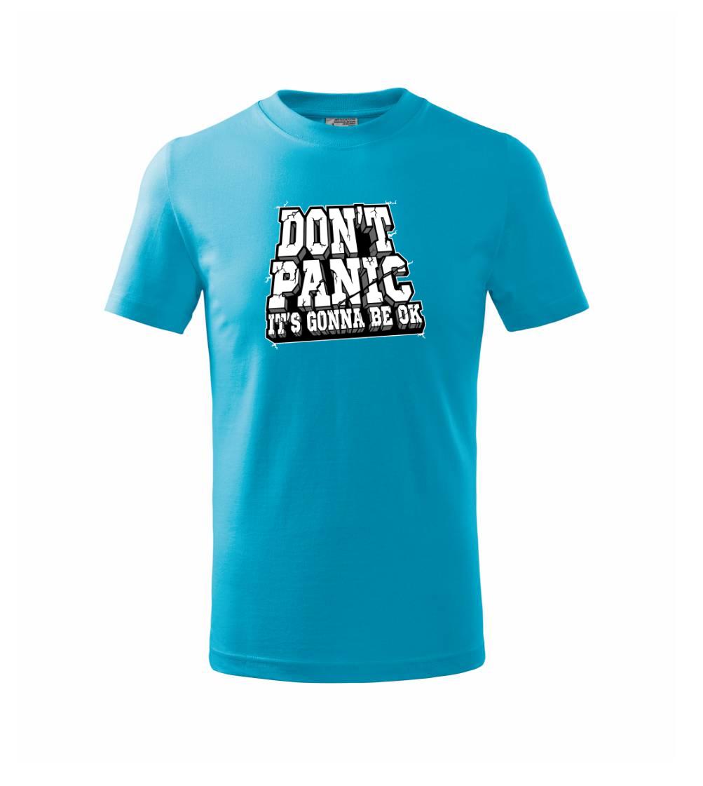 Ostatné nápisy - Don't panic kameň - Tričko detské bavlnené