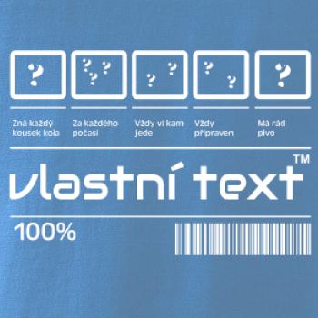 Čiarový kód - Vlastný text