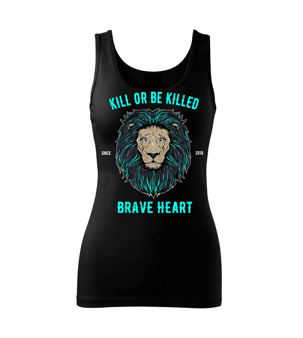 Tričká so zvieratami - Lion braveheart - Dámske tielko
