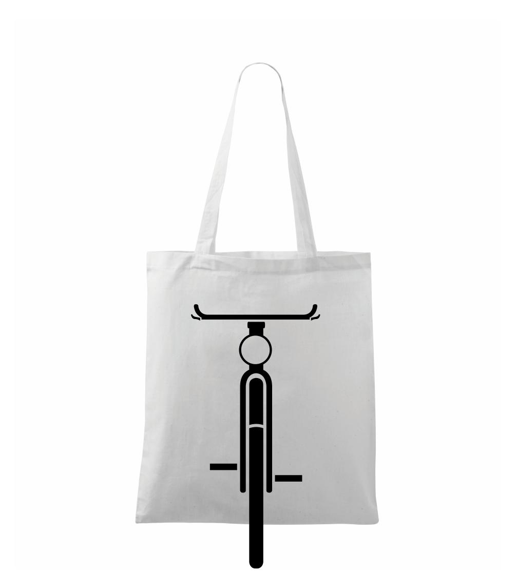 Tričko ako darček pre cyklistu - Bicykel spredu - obrys - Taška bavlnená