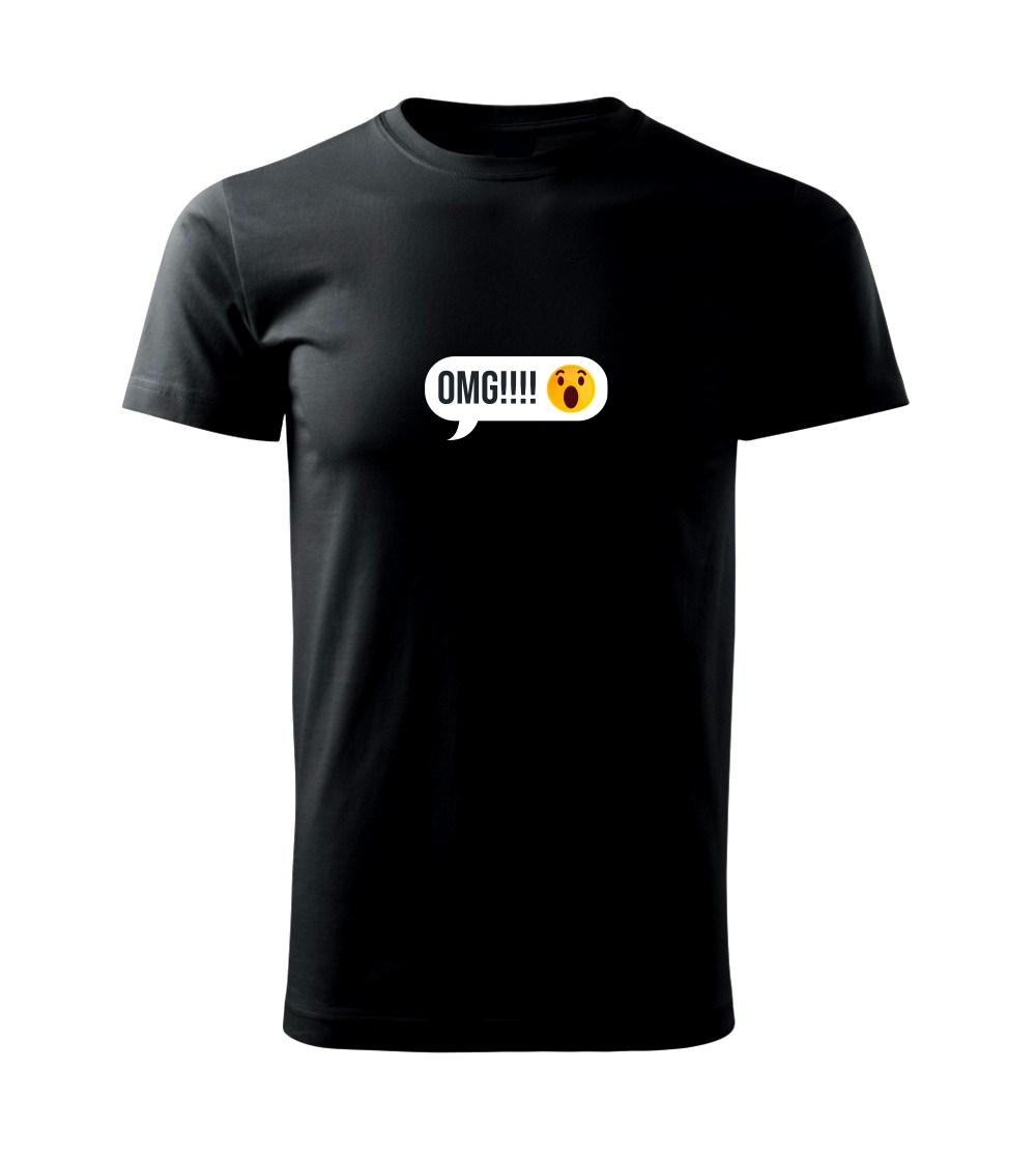 Tričká pre ajťákov - Emoji - OMG - Tričko extra veľké  (5-8XL)