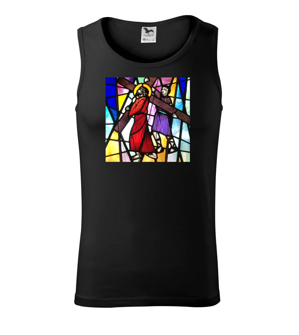 Vitráž - Ježiš a kríž Vitráž - Ježiš a kríž