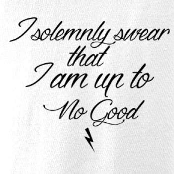 I solemnly swear that I'm up to no good I solemnly swear that I'm up to no good