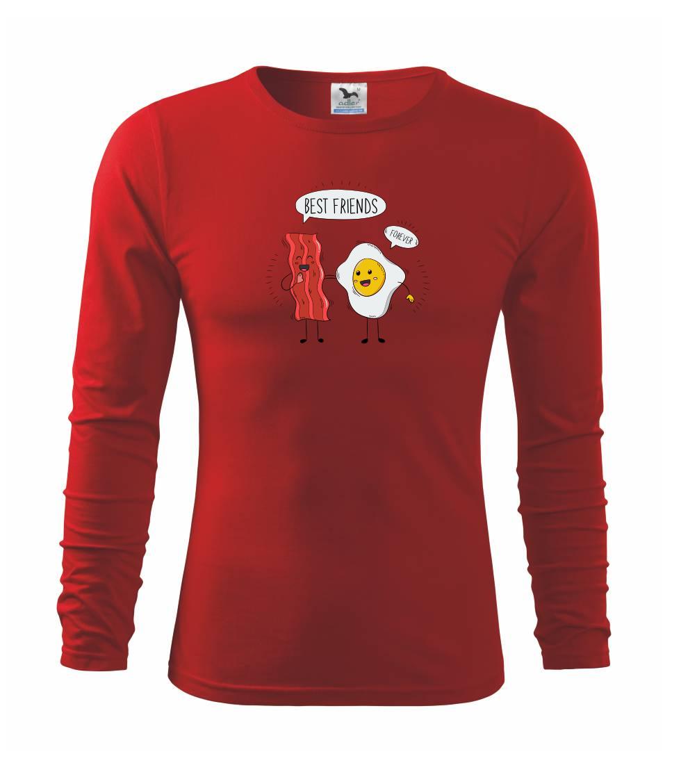 BFF tričká pre najlepšie kamarátov - BFF slanina a vajíčko - Tričko detské Long Sleeve